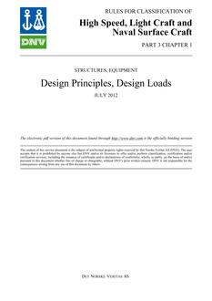 DNV DNV-RU-HSLC PART 3 CHAPTER 1