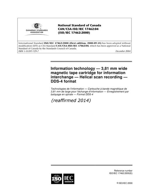 CAN/CSA-ISO/IEC 17462-04 (R2014)