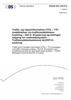 DANSK DS/EN ISO 14819-6