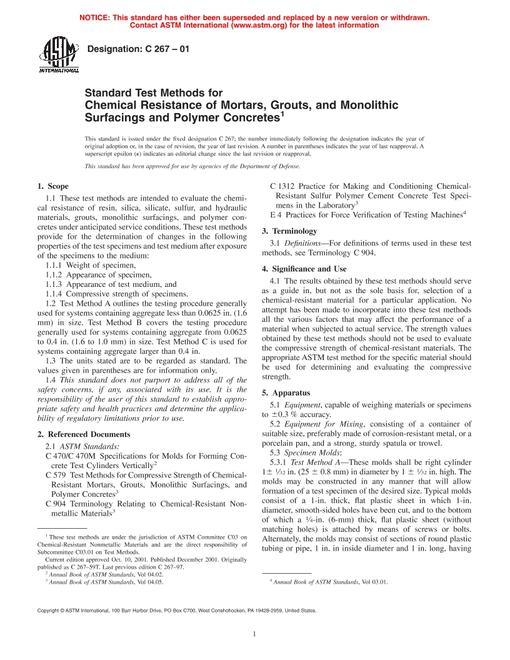 ASTM C267-01
