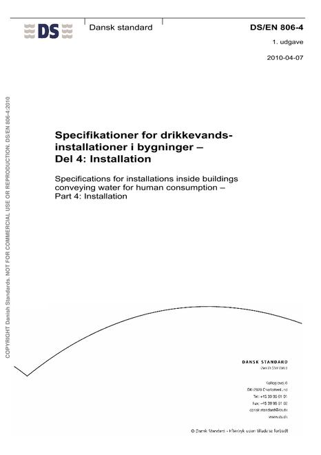 DANSK DS/EN 806-4