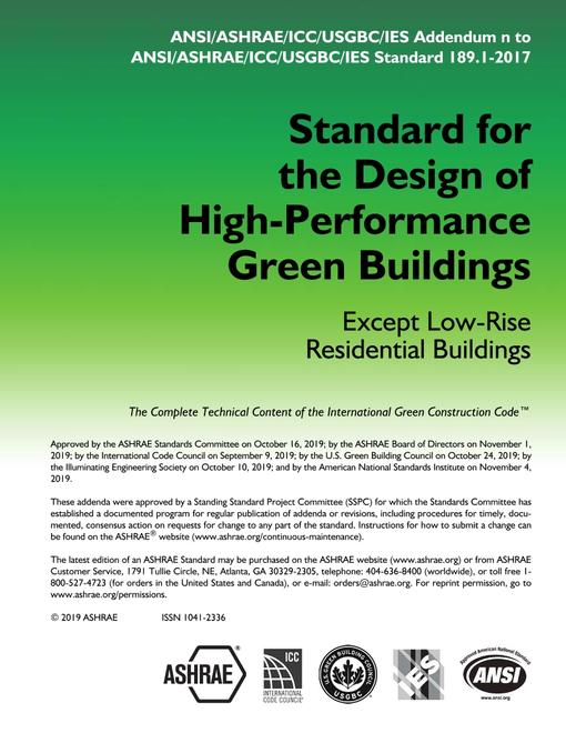 ASHRAE/ICC/USGBC/IES 189.1-2017 Addendum n