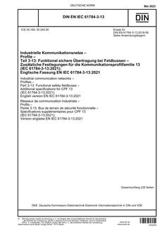 DIN EN IEC 61784-3-13