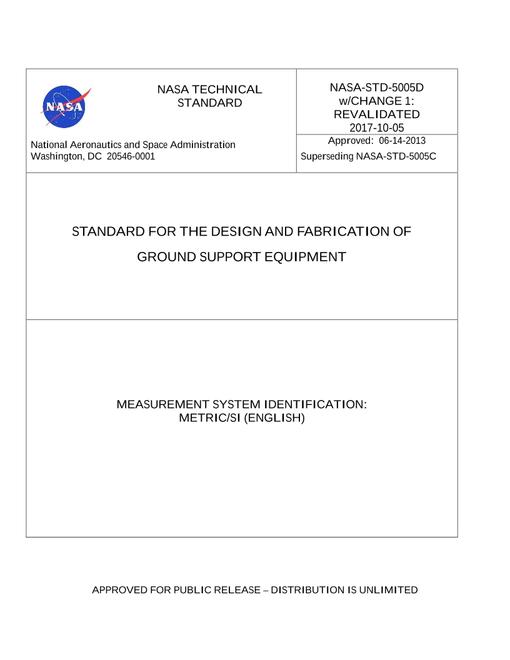 NASA STD-5005 Rev. D w/Change 1