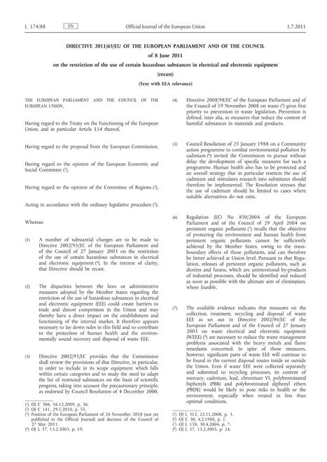 EEC 2011/65/EU
