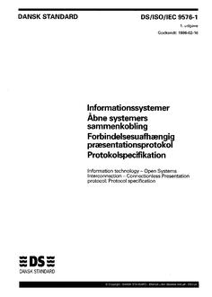 DANSK DS/ISO/IEC 9576-1