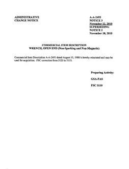 FAS A-A-2493 CHG NOTICE 3