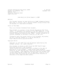 IETF RFC 7405