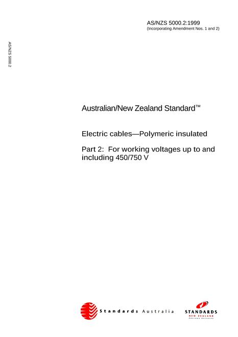 AS/NZS 5000.2:1999
