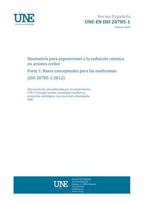 AENOR UNE-EN ISO 20785-1