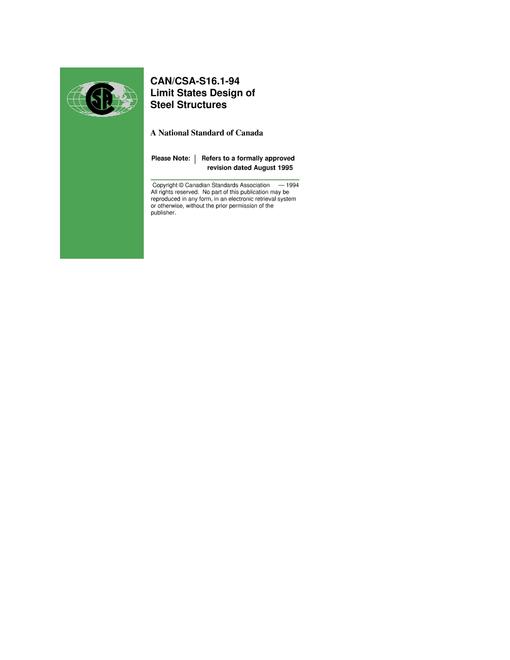 CAN/CSA S16.1-94 (R2000)