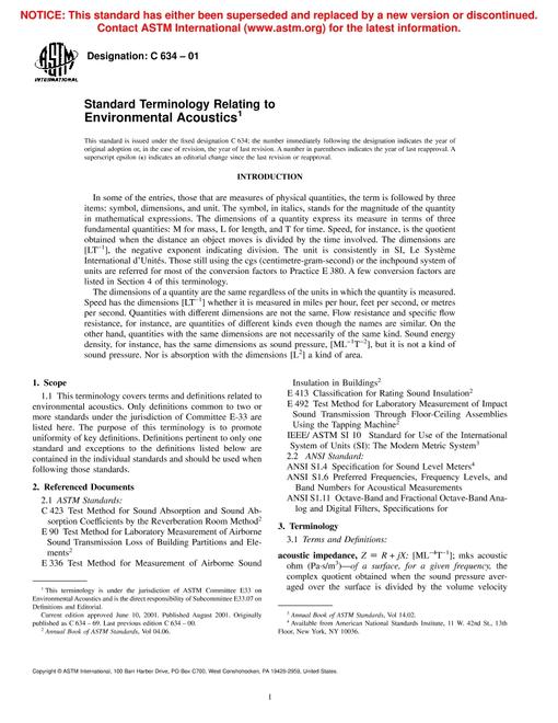 ASTM C634-01