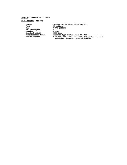FAA TCDS ATC 105