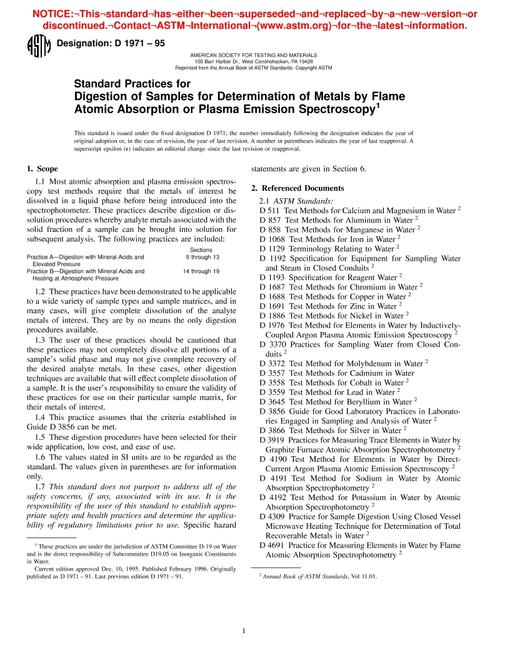 ASTM D1971-95