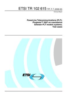 ETSI TR 102 615