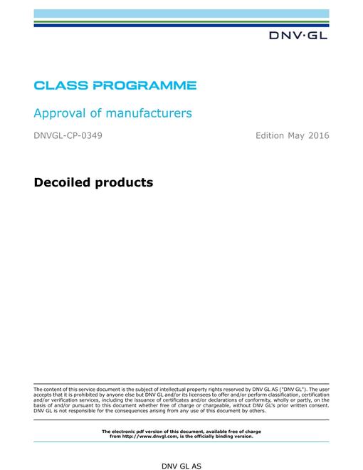 DNV DNVGL-CP-0349