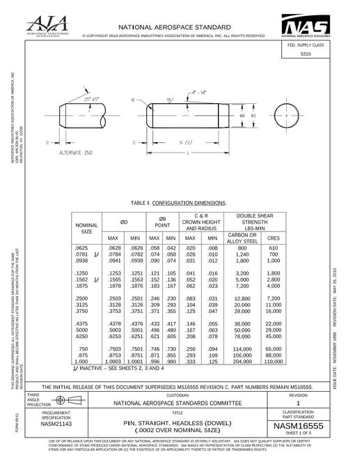 AIA NASM16555