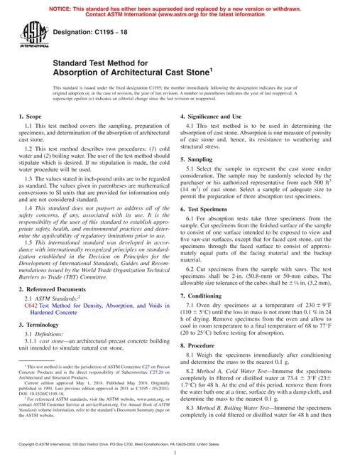 ASTM C1195-18
