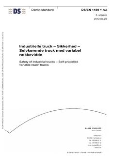 DANSK DS/EN 1459 + A3
