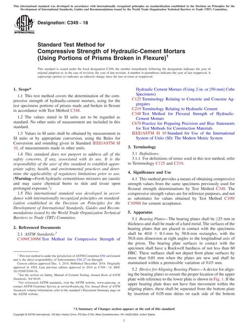 ASTM C349-18