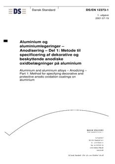 DANSK DS/EN 12373-1