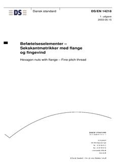 DANSK DS/EN 14218