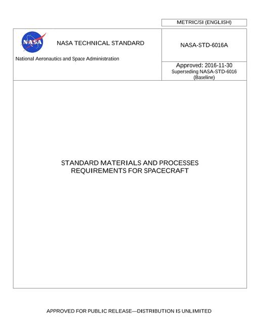 NASA STD-6016 Rev A.