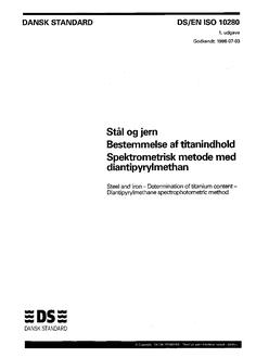 DANSK DS/EN ISO 10280