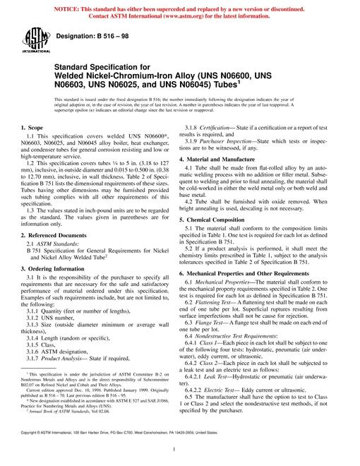 ASTM B516-98