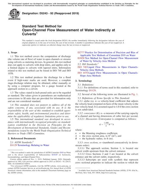 ASTM D5243-92(2019)