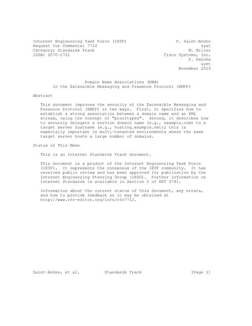 IETF RFC 7712