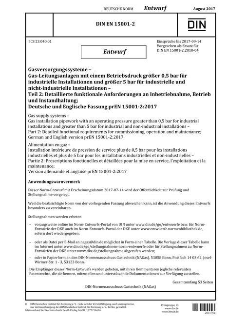 DIN EN 15001-2 - DRAFT