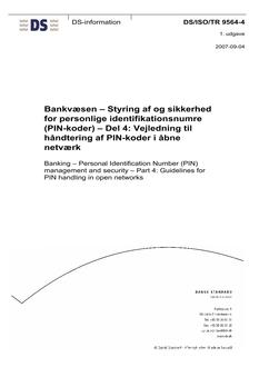 DANSK DS/ISO/TR 9564-4