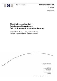 DANSK DS/IEC/TR 62055-21