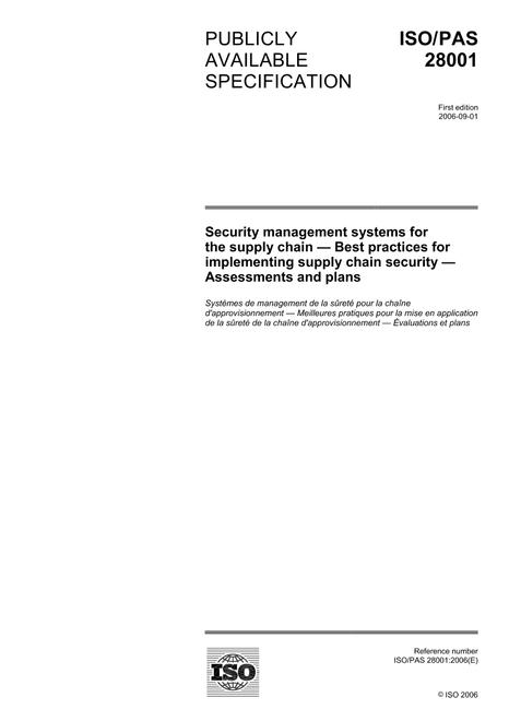 ISO/PAS 28001:2006