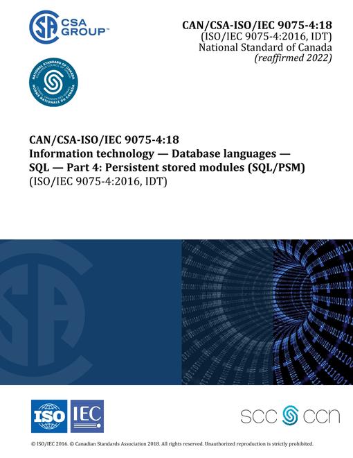 CAN/CSA-ISO/IEC 9075-4:18 (R2022)
