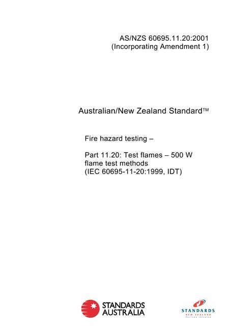 AS/NZS 60695.11.20:2001
