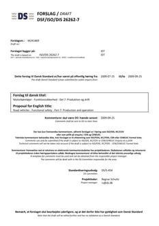 DANSK DSF/ISO/DIS 26262-7