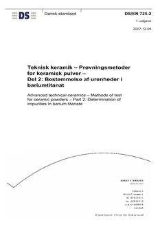 DANSK DS/EN 725-2