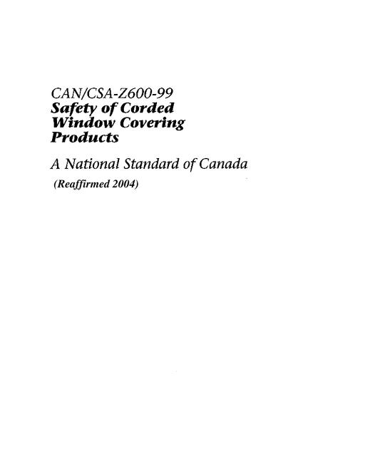 CAN/CSA Z600-99 (R2004)