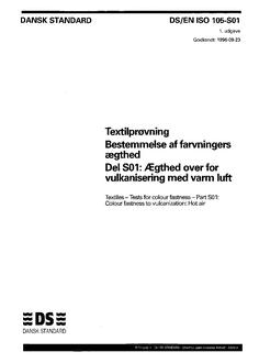 DANSK DS/EN ISO 105-S01