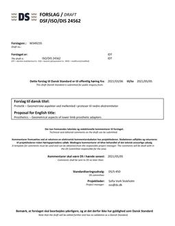 DANSK DSF/ISO/DIS 24562