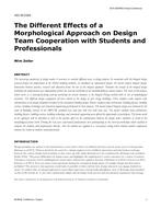 HO-18-C024 -- The Different Effects of a Morphological Approach on Design Team Cooperation with Students and Professionals