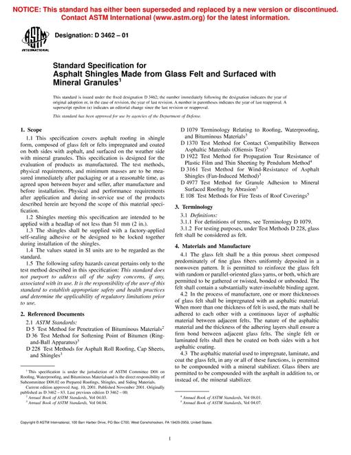 ASTM D3462-01