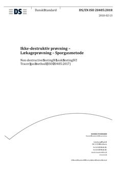 DANSK DS/EN ISO 20485