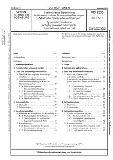 VDI VDI 2230 BLATT 1