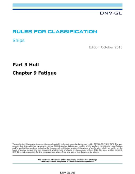 DNV DNVGL-RU-SHIPS PART 3 CHAPTER 9