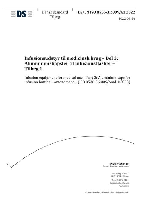 DANSK DS/EN ISO 8536-3