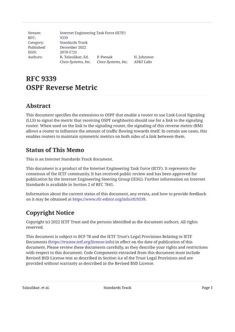 IETF RFC 9339
