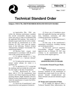 FAA TSO C78